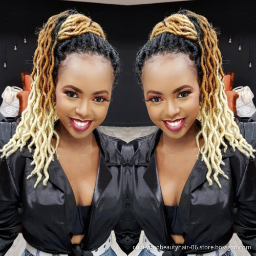 synthetic nu locs hair crochet hair extension Ombre jumbo wavy faux Gypsy locs  For Black Women